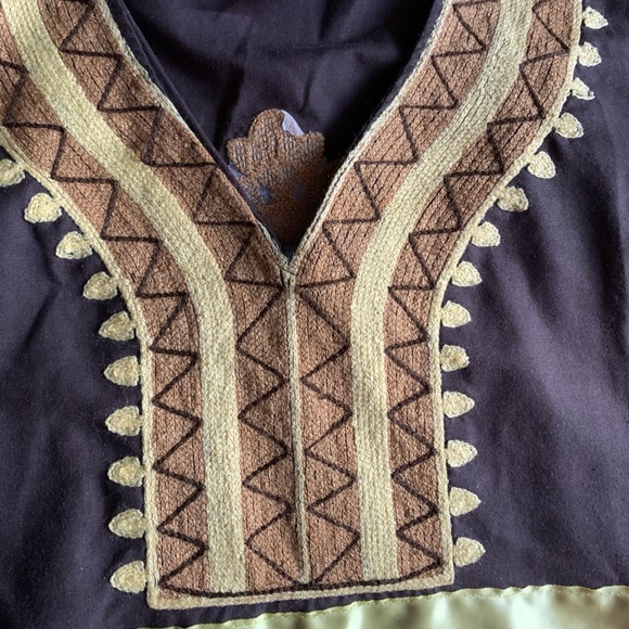 Bohemian Embroidered 💯% Egyptian Cotton Kaftan Dress. One of a kind! - Picture 6 of 12